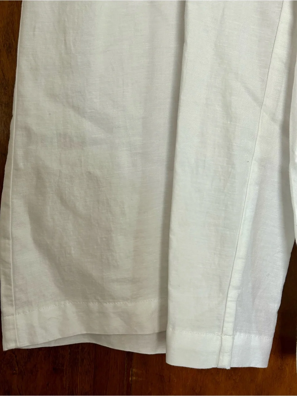 NWT LOFT White Tie-Front Linen Pant